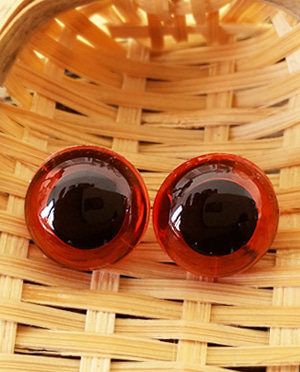 칼라단추눈-투명 오렌지 (9mm,10.5mm,12mm,13.5mm,15mm)